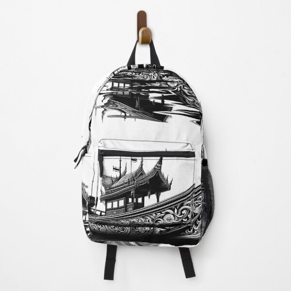 Item preview, Thai boat line drawing (2) - black designed and sold by fatimah-SL.