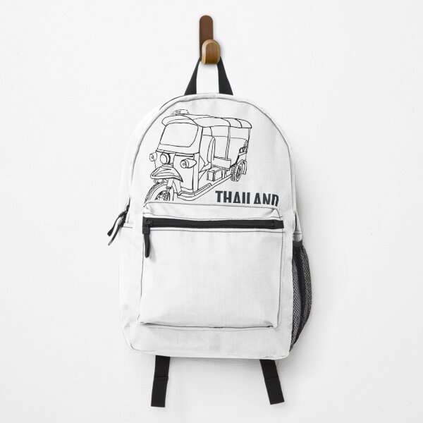 Item preview, Thailand TUKTUK car, traditional Thai vehicle in black and white hand drawn style designed and sold by pipikijung.