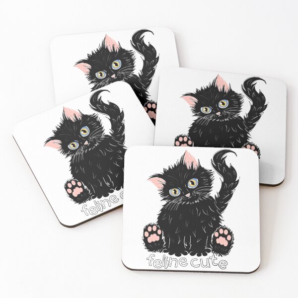 Item preview, Feline Cute Black Cat designed and sold by SpiritedArtwork.