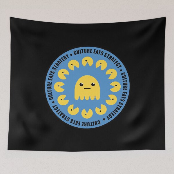Item preview, Culture Eats Strategy For Breakfast Stamp Blue designed and sold by bettercolors.