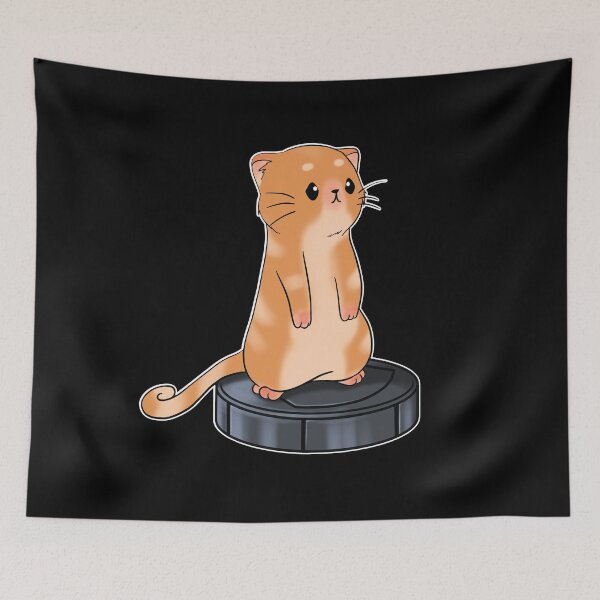 Item preview, Cat With Robot Vacuum Cleaner designed and sold by MooonTees.