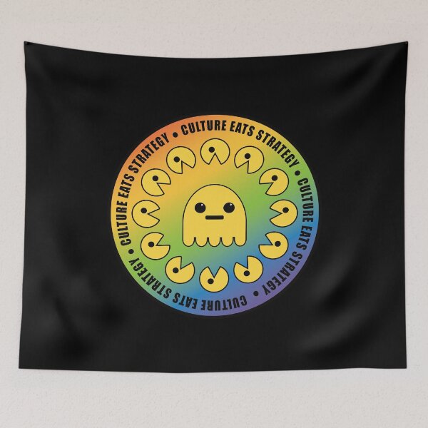 Item preview, Culture Eats Strategy For Breakfast Stamp Rainbow designed and sold by bettercolors.