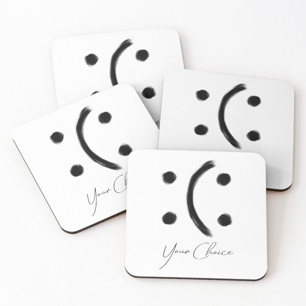 Item preview, Smile and Frown, Happy and Sad  - Your Choice, You Decide.  Black Version designed and sold by Amanda Lucas.
