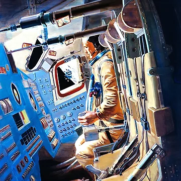 Artwork thumbnail, Apollo 12 Command Module's (CM) Interior by Revulet