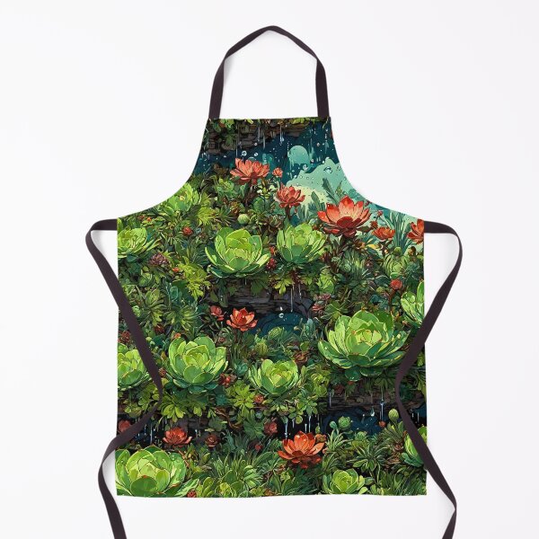 Item preview, Sempervivum Cacti Succulents seamless pattern cartoon art design designed and sold by BorgSpareParts.