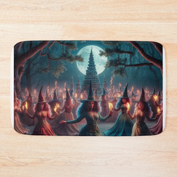 Item preview,  "Witches Dancing ". Funny Group of witches Dancing  with flame of fire in their hands. designed and sold by Obinne.