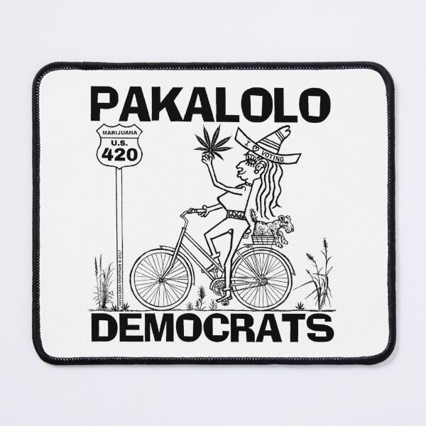 Item preview, PAKALOLO DEMOCRATS ~ HAWAII ~ BICYCLE ~ DOG ~ (V-4-168) designed and sold by RodeoMalibu.