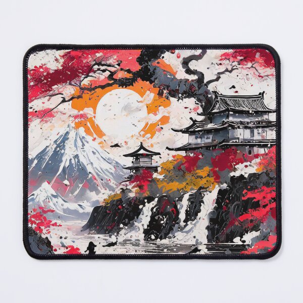 Item preview, Ukiyo-e Inspired Landscape, Ancient Japanese Art/5 designed and sold by Synthwave Poem.