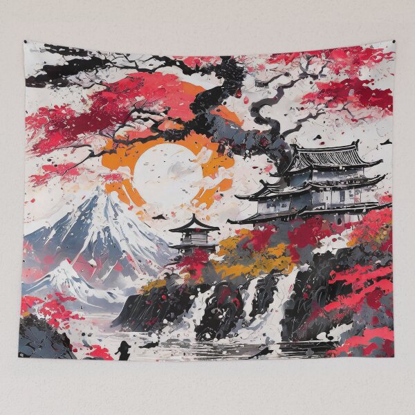 Item preview, Ukiyo-e Inspired Landscape, Ancient Japanese Art/5 designed and sold by Synthwave Poem.