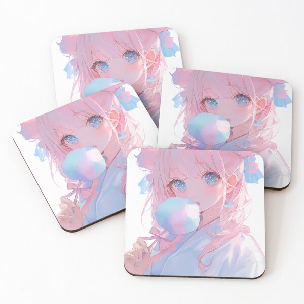 Item preview, a cute smiley girl who eats cotton candy designed and sold by Kawai Anime Shop.