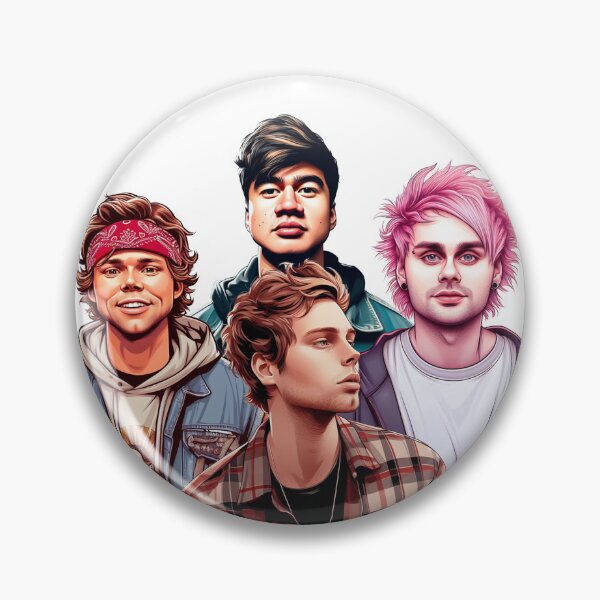 Item preview, 5 seconds of summer band illustration designed and sold by AnnesCreatives.