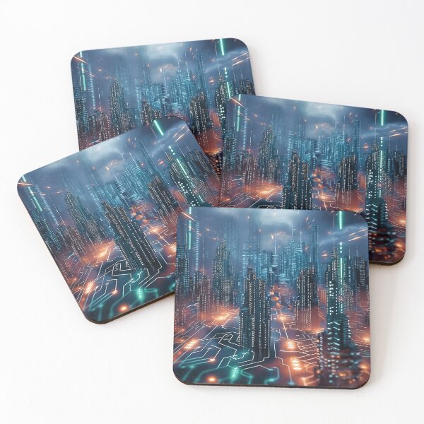 Item preview, Cybernetic City at Dusk designed and sold by palmyst.