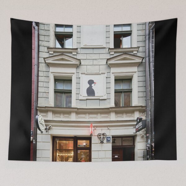 Item preview, Red nose hostel. Riga 2024 designed and sold by Jouko Lehto Photography.