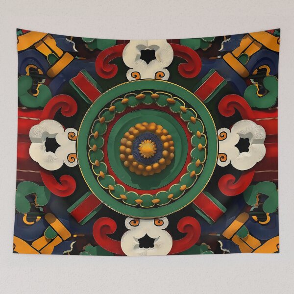 Item preview, Korean traditional architecture pattern  designed and sold by EmpressKorea.