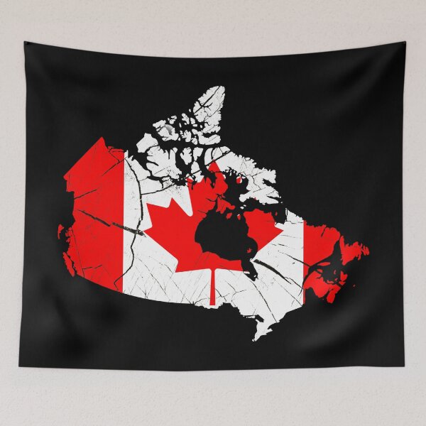 Item preview, Canada Flag Map Wood Effect designed and sold by Blok45.