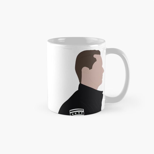 Artikelvorschau, Seitenprofil der schwarzen Uniform von Jay Halstead entworfen und verkauft von AnnesCreatives.
