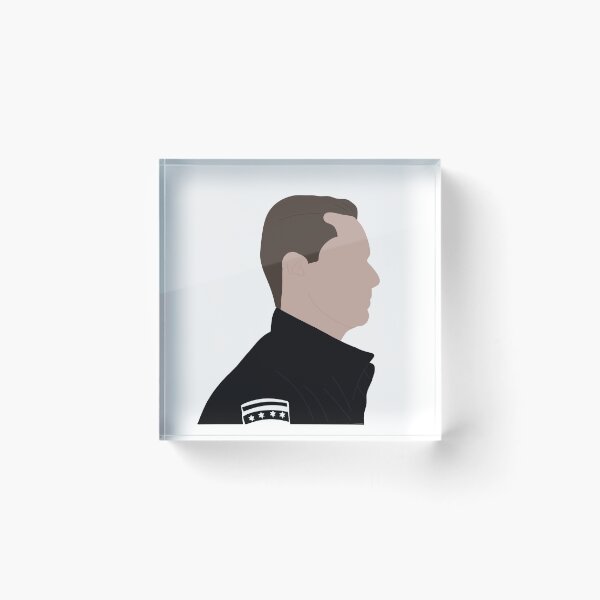 Item preview, Jay Halstead black uniform side profile designed and sold by AnnesCreatives.
