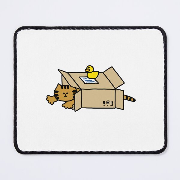 Item preview, a Cat in the box and a Duck on the box designed and sold by superbaechoo.