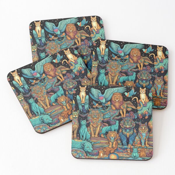 Item preview, trippy animals spiritual art designed and sold by scabsecrete.