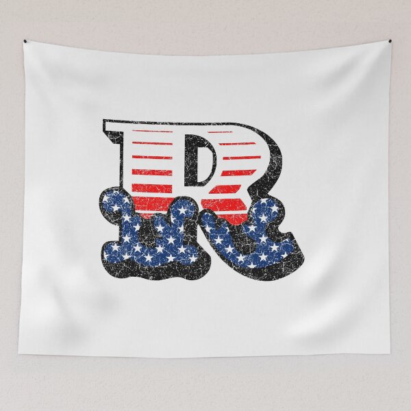 Item preview, R RETRO STYLE CAPITAL LETTER INITIAL T-SHIRT CLASSIC VINTAGE DISTRESSED STARS AND STRIPES AMERICAN USA FLAG AMERICA 4th JULY FONT LOGO TYPEFACE LETTERING TYPOGRAPHY MONOGRAM TEE designed and sold by prezziefactory.