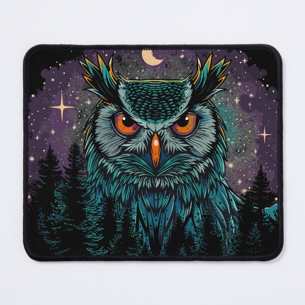 Item preview, Horned Owl at Night over the Forest designed and sold by FloeC.