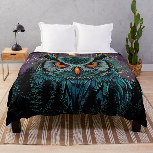 Item preview, Horned Owl at Night over the Forest designed and sold by FloeC.