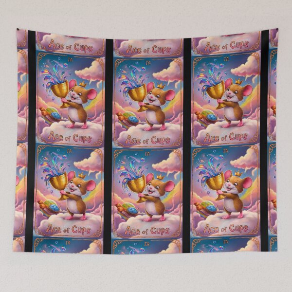 Item preview, Tarot Card - Ace of Cups. mouse theme, mouse lover, cute mouse designed and sold by ZodiacWonders.