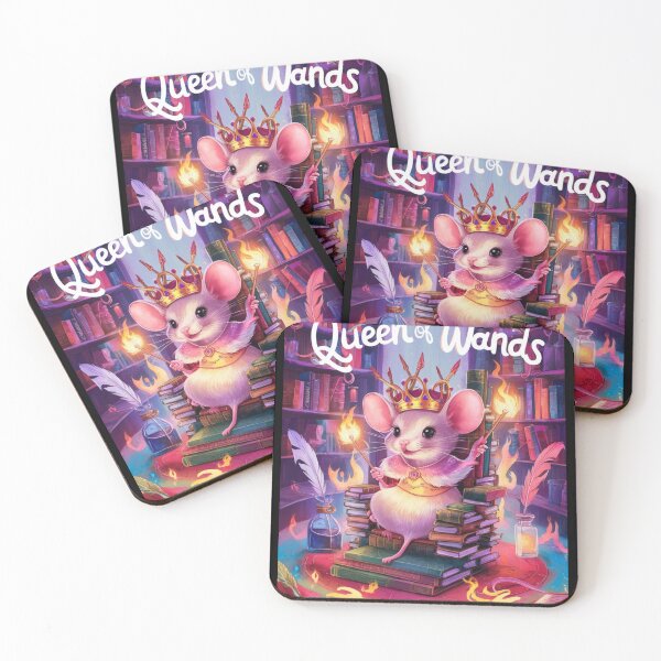 Item preview, Tarot Card - Queen of Wands. mouse theme, mouse lover, cute mouse designed and sold by ZodiacWonders.