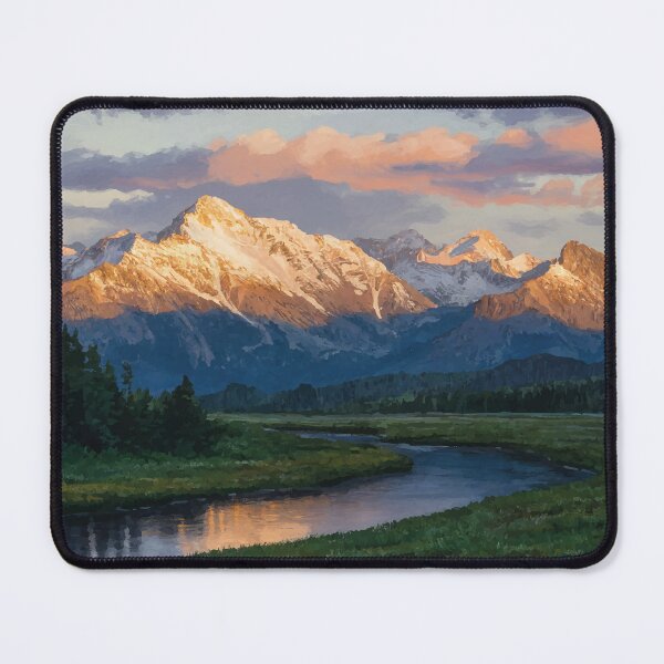 Item preview, Majestic mountains illuminated by the golden glow of the rising sun designed and sold by VividWays.