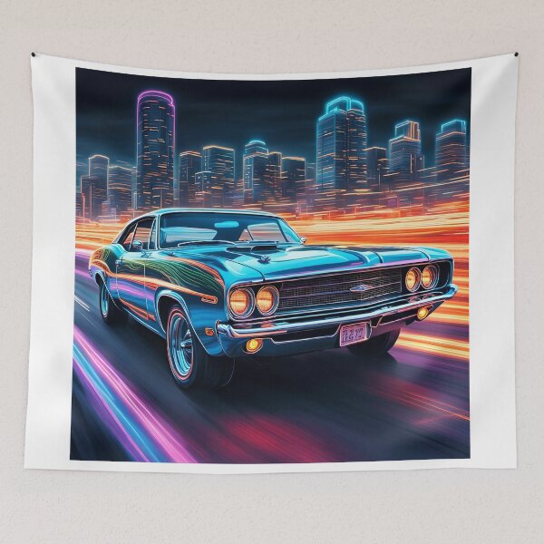 Item preview, Muscle Car in Neon designed and sold by Magnetic.