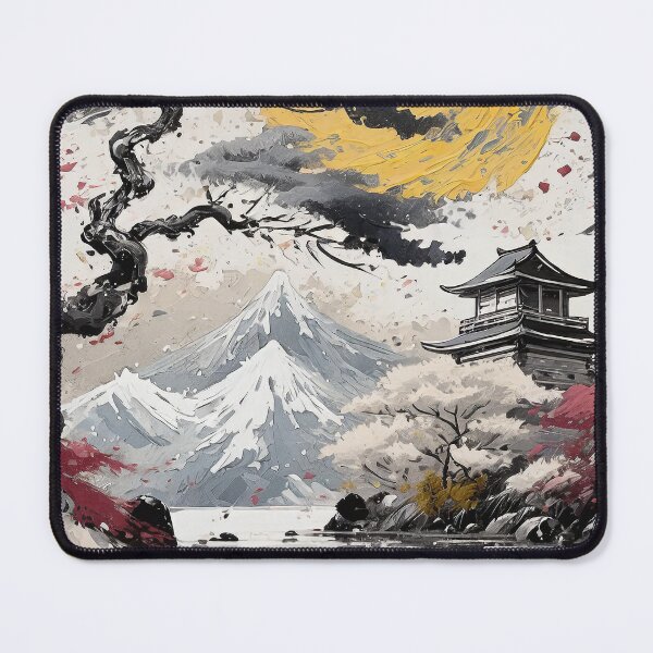 Item preview, Ukiyo-e Inspired Landscape, Ancient Japanese Art/6 designed and sold by Synthwave Poem.