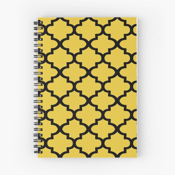 Item preview, Quatrefoil Pattern In Black Outline On Mustard Yellow designed and sold by taiche.