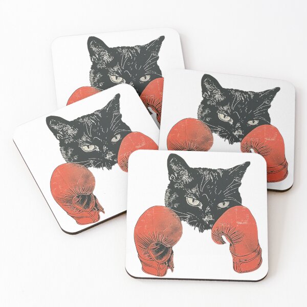 Item preview, Cat Boxing, Champion Boxer black cat designed and sold by CreativeArts-S.