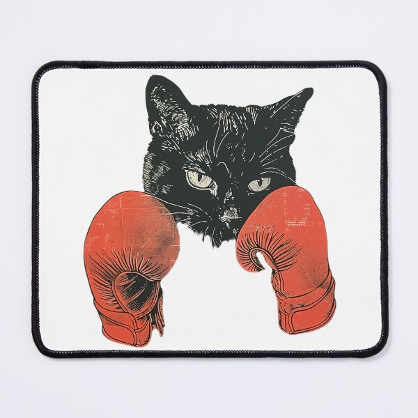Item preview, Cat Boxing, Champion Boxer black cat designed and sold by CreativeArts-S.