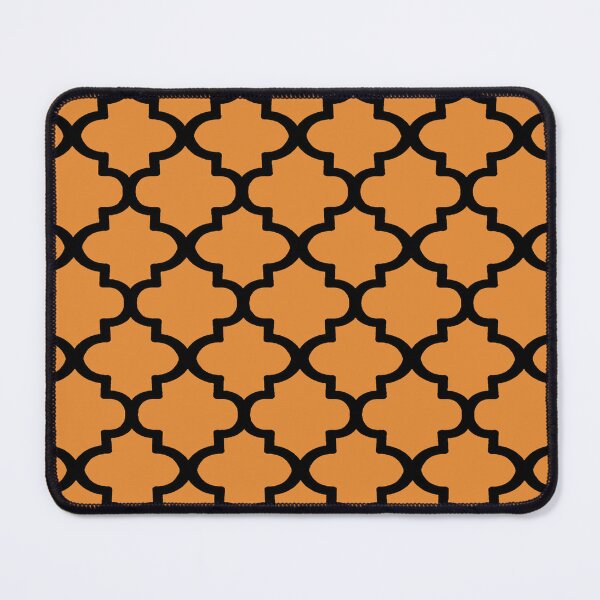 Item preview, Quatrefoil Pattern In Black Outline On Opulent Yellow designed and sold by taiche.
