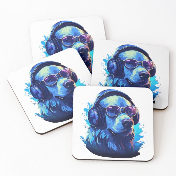 Item preview, Music-Loving Dog with Headphones designed and sold by yasarstore.