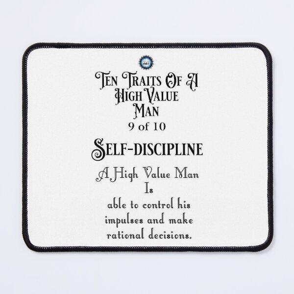 Item preview, Ten Traits Of A High Value MAN - Self Discipline 9 of 10 designed and sold by Xzendor7 Digital Art Creations.