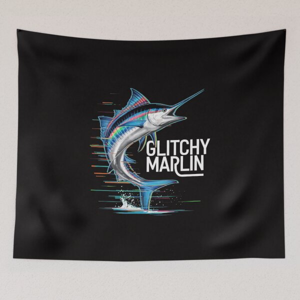 Item preview, Glitchy Marlin designed and sold by HOMEDESIGNPRINT.