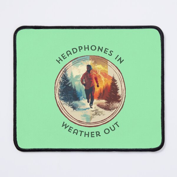 Item preview, Seasonal Soundscapes: Man with Headphones Running Through Winter and Summer designed and sold by zax454.