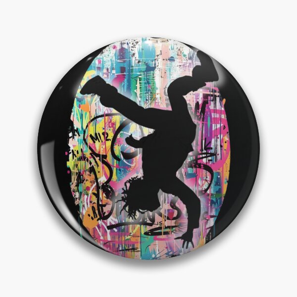Item preview, Breakdancer on Graffiti Oval Background Design 1 of 12 designed and sold by Jenson Major.