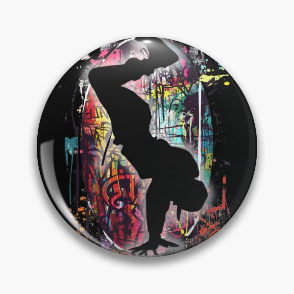 Item preview, Breakdancer on Graffiti Oval Background Design 2 of 12 designed and sold by Jenson Major.