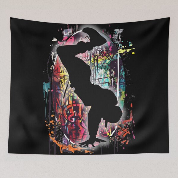 Item preview, Breakdancer on Graffiti Oval Background Design 2 of 12 designed and sold by Jenson Major.