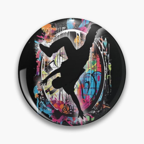 Item preview, Breakdancer on Graffiti Oval Background Design 3 of 12 designed and sold by Jenson Major.