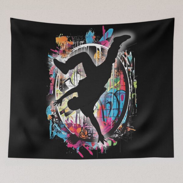 Item preview, Breakdancer on Graffiti Oval Background Design 3 of 12 designed and sold by Jenson Major.