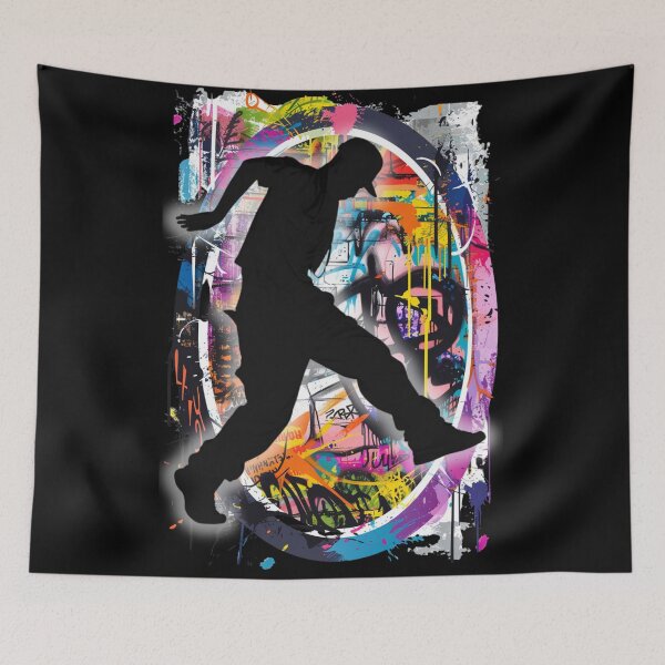 Item preview, Breakdancer on Graffiti Oval Background Design 4 of 12 designed and sold by Jenson Major.
