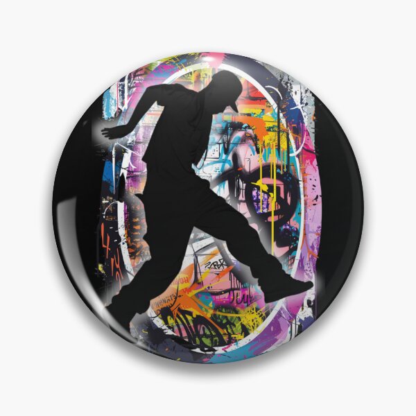 Item preview, Breakdancer on Graffiti Oval Background Design 4 of 12 designed and sold by Jenson Major.