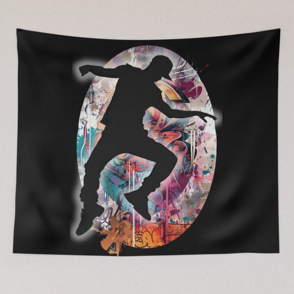 Item preview, Breakdancer on Graffiti Oval Background Design 5 of 12 designed and sold by Jenson Major.