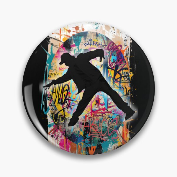 Item preview, Breakdancer on Graffiti Oval Background Design 6 of 12 designed and sold by Jenson Major.