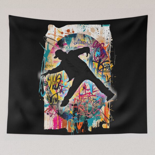 Item preview, Breakdancer on Graffiti Oval Background Design 6 of 12 designed and sold by Jenson Major.