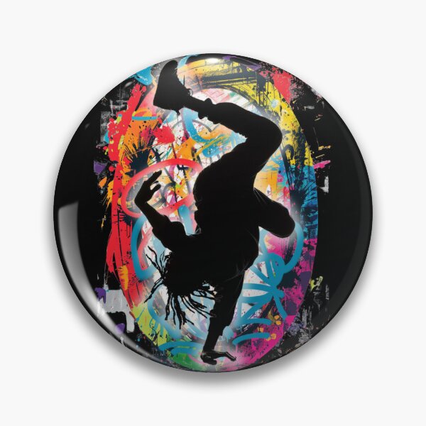 Item preview, Breakdancer on Graffiti Oval Background Design 7 of 12 designed and sold by Jenson Major.